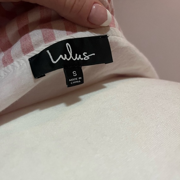 Lulus off the shoulder pink stripe mini dress - Picture 9 of 9